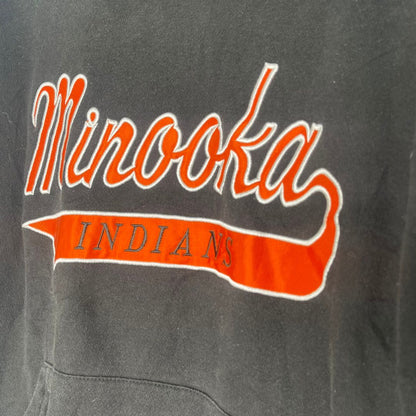 Minoka Indians Black Hoodie - VintageVera