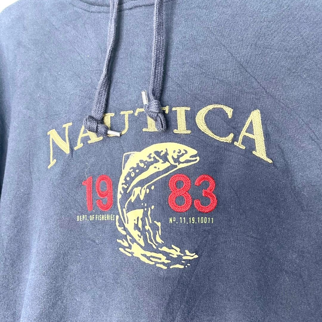 Nautica Navy Hoodie - VintageVera