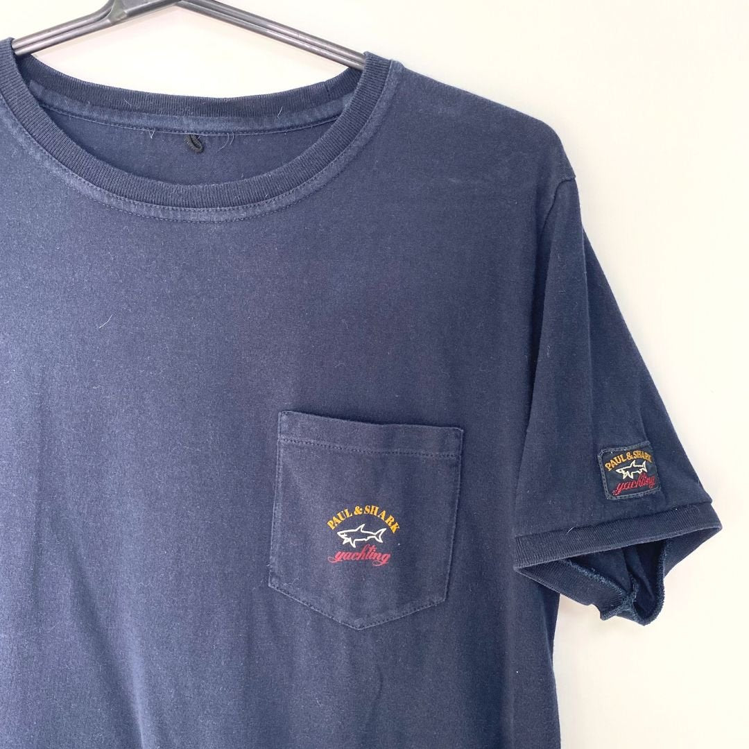 Navy Paul & Shark Pocket T - VintageVera