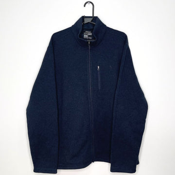 Navy Polo Ralph Lauren Knitted Fleece - VintageVera