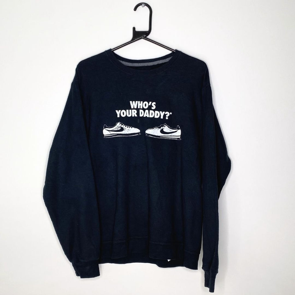 Nike 'Who's Your Daddy?' Black Bootleg Sweatshirt - VintageVera