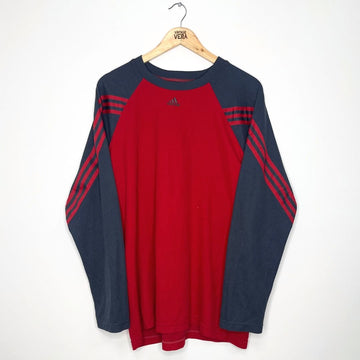 Red & Grey Adidas Sweatshirt - VintageVera