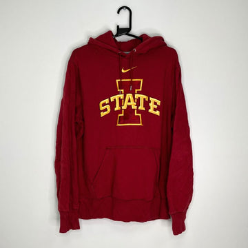 Red Iowa State Nike Centre Swoosh Hoodie - VintageVera