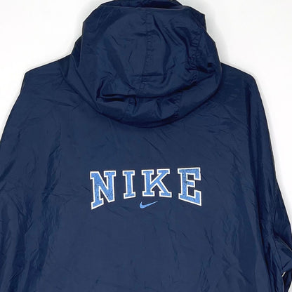 Silver Tag Blue Hooded Nike Track Jacket - VintageVera