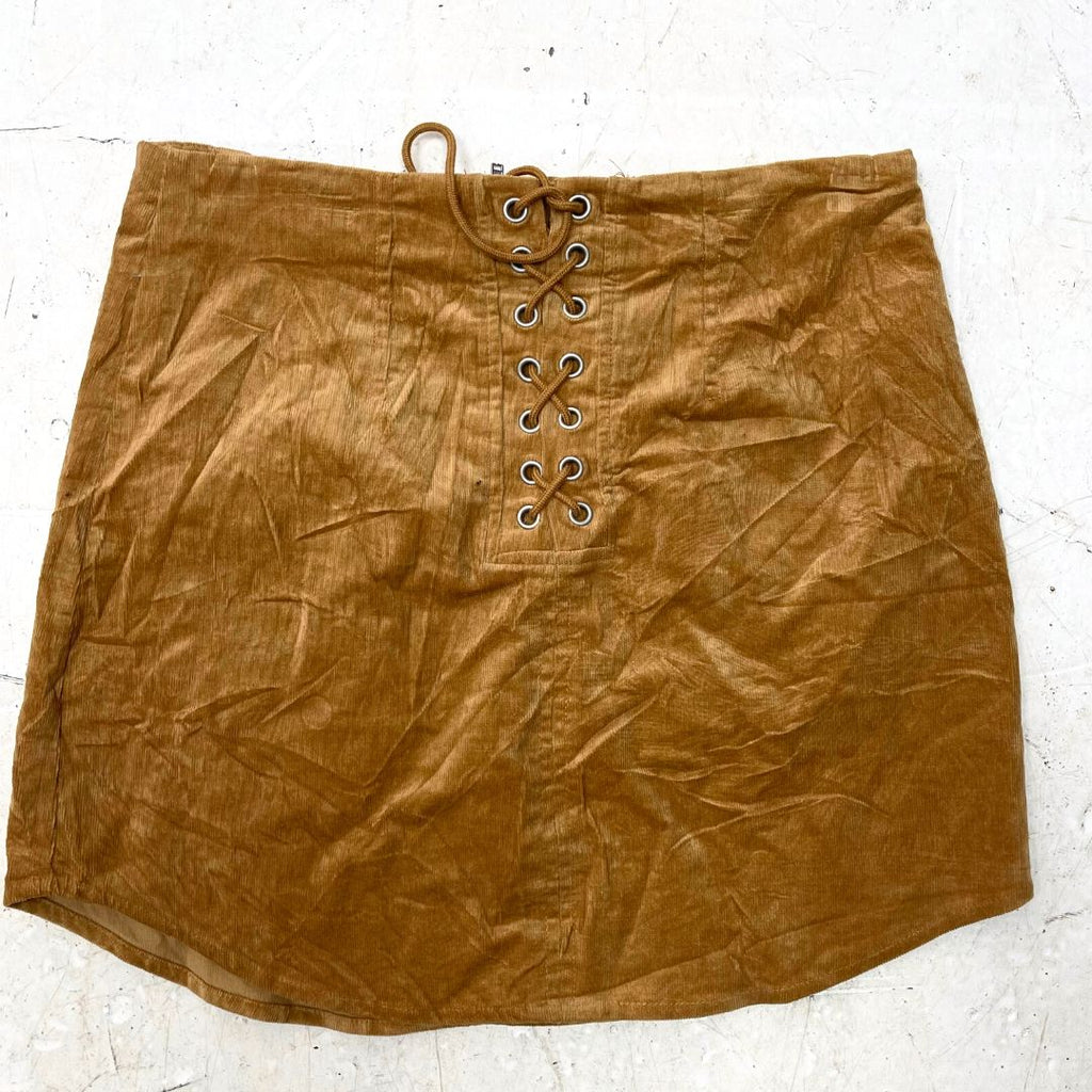 Tan Cord Skirt - VintageVera