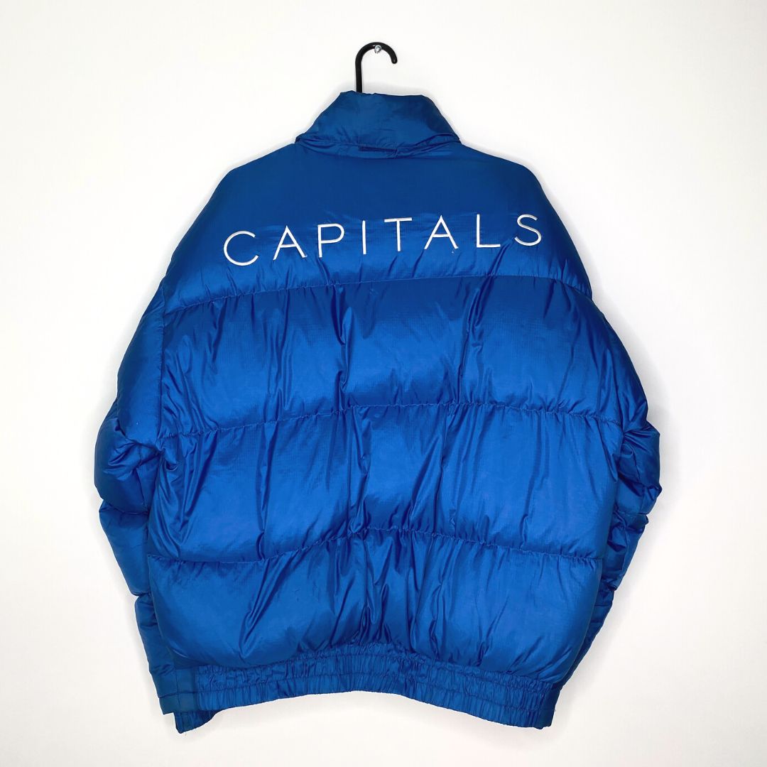Washington Capitals NHL Blue Pro-Layer Down Puffer Coat - VintageVera