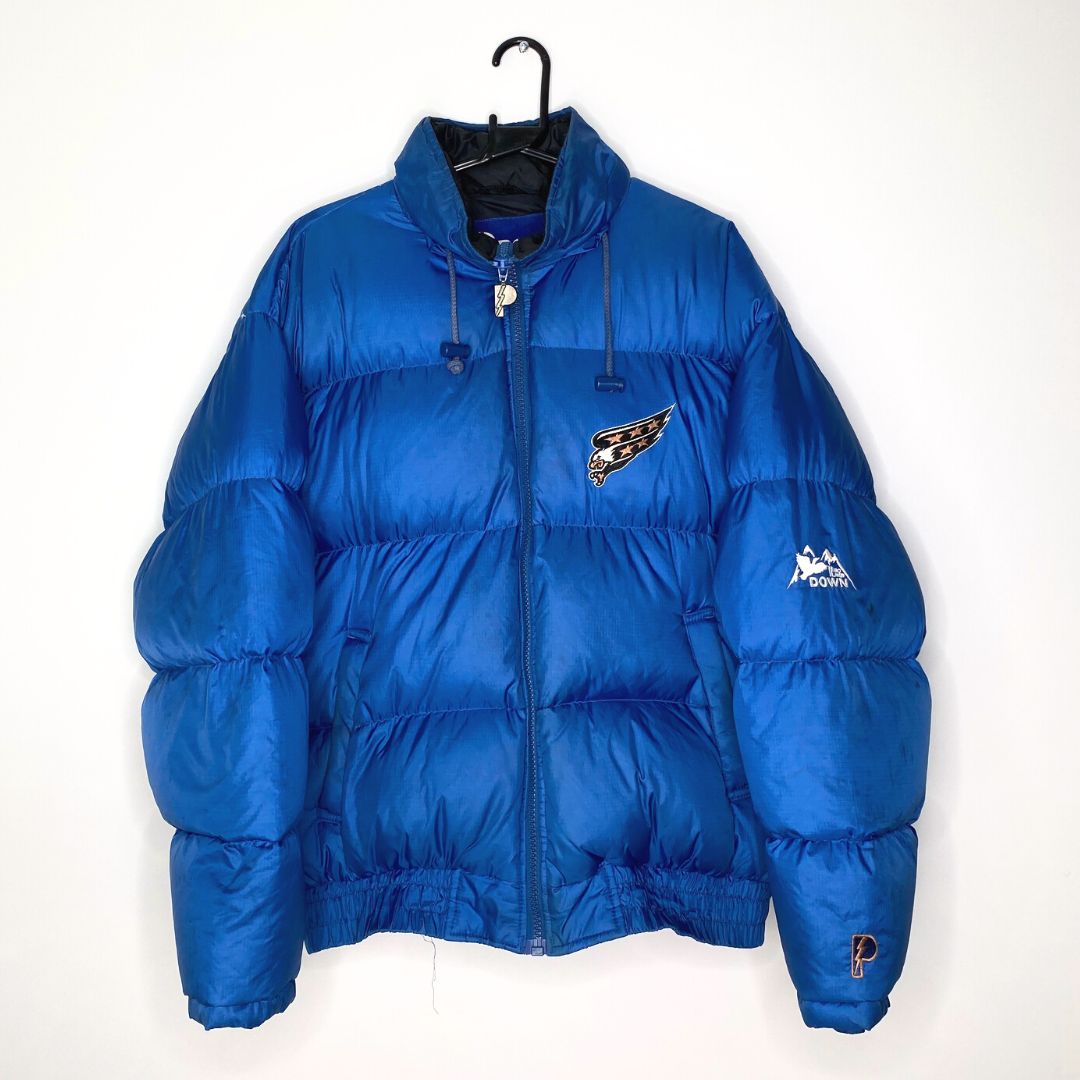 Washington Capitals NHL Blue Pro-Layer Down Puffer Coat - VintageVera