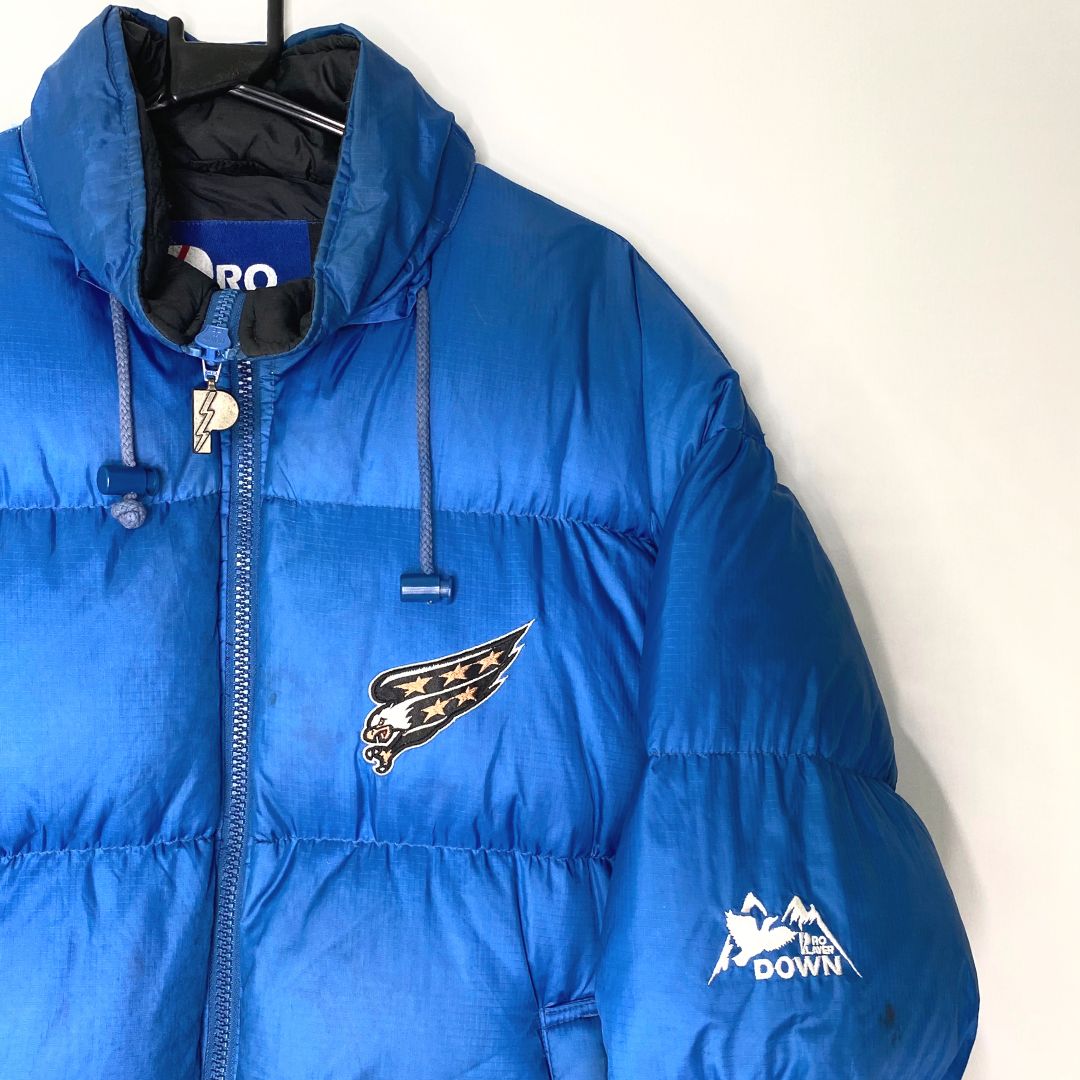 Washington Capitals NHL Blue Pro-Layer Down Puffer Coat - VintageVera