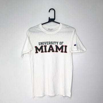 White Miami Champion T - VintageVera